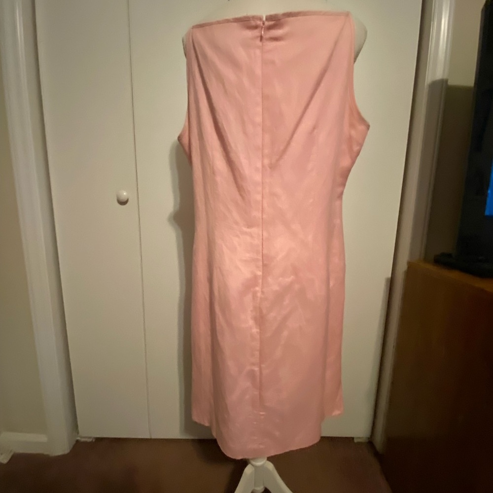Jessica Howard Pink Red embroidered sundress Square neck Sleeveless Vintage SZ16 - Picture 6 of 16
